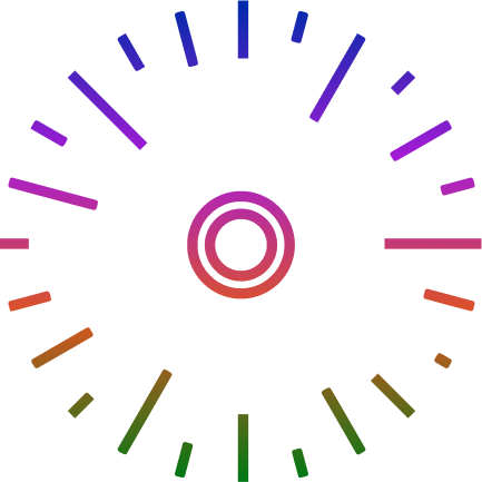 CD4A wheel icon in blended brand colours
