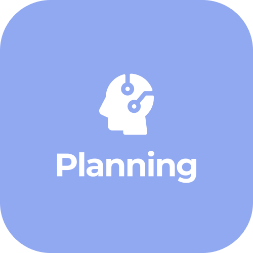 CD4A Stage Icon in blue colour for Phase 1 Stage 5 - Planning